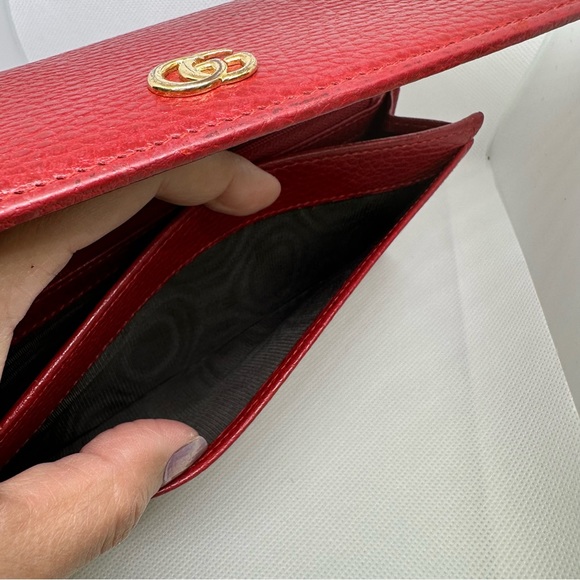 Gucci GG Marmont Continental long wallet in hibiscus on unbranded chain - Picture 11 of 16